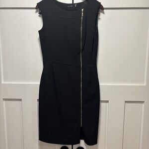 Ellen Tracy Sheath‎ Women's Dress Black Side Zipper Detail- Size 4